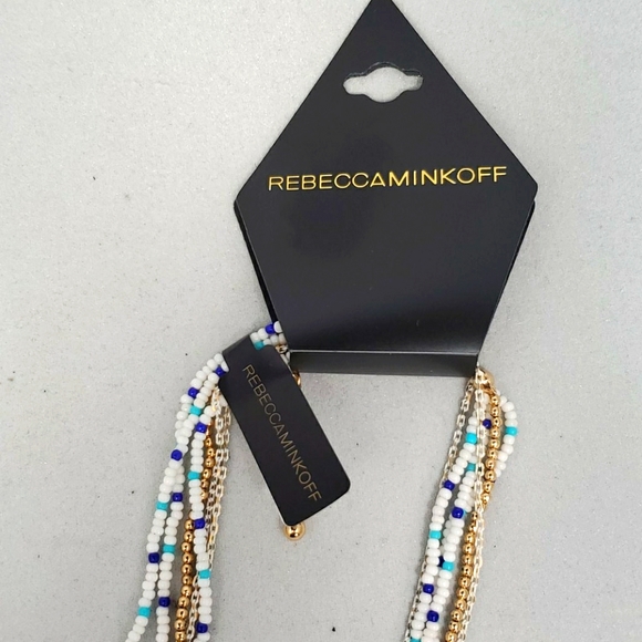 Rebecca Minkoff - Layered Beads Evil Eye Necklace (Turquoise Multi) - Picture 4 of 5
